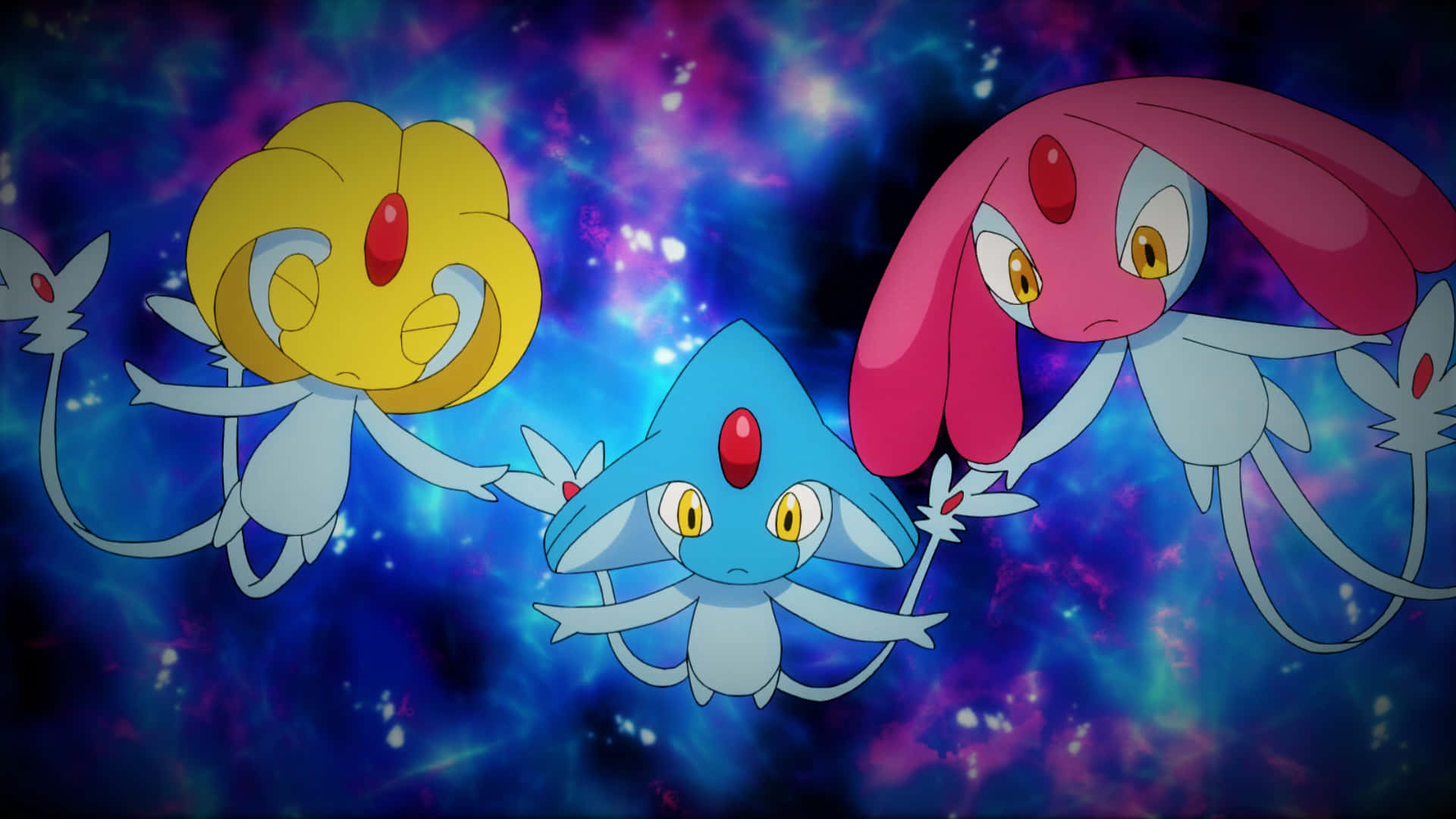Legendary Pokémon Trio: Azelf, Uxie and Mesprit Wallpaper