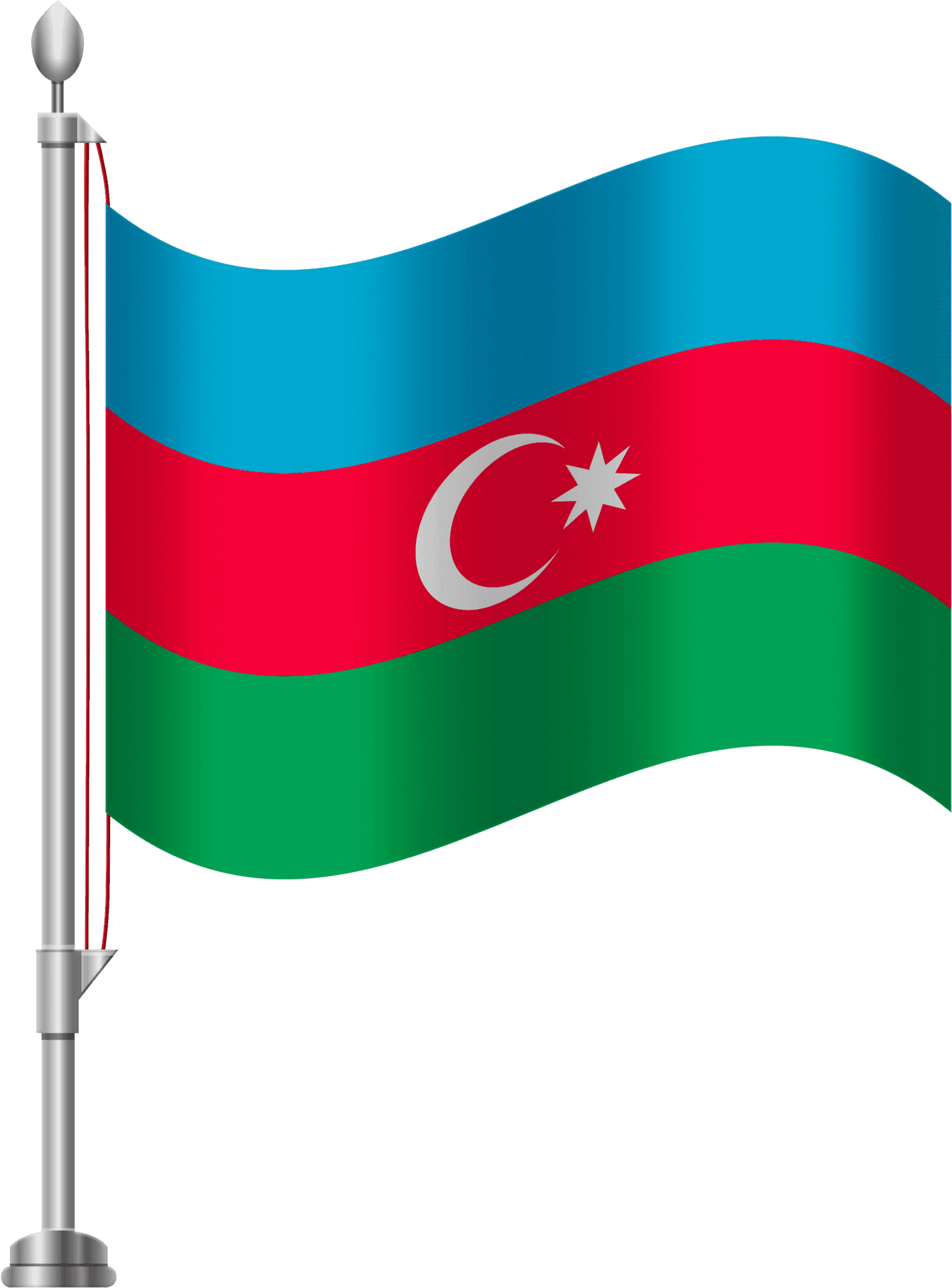 Azerbaijan National Flag PNG
