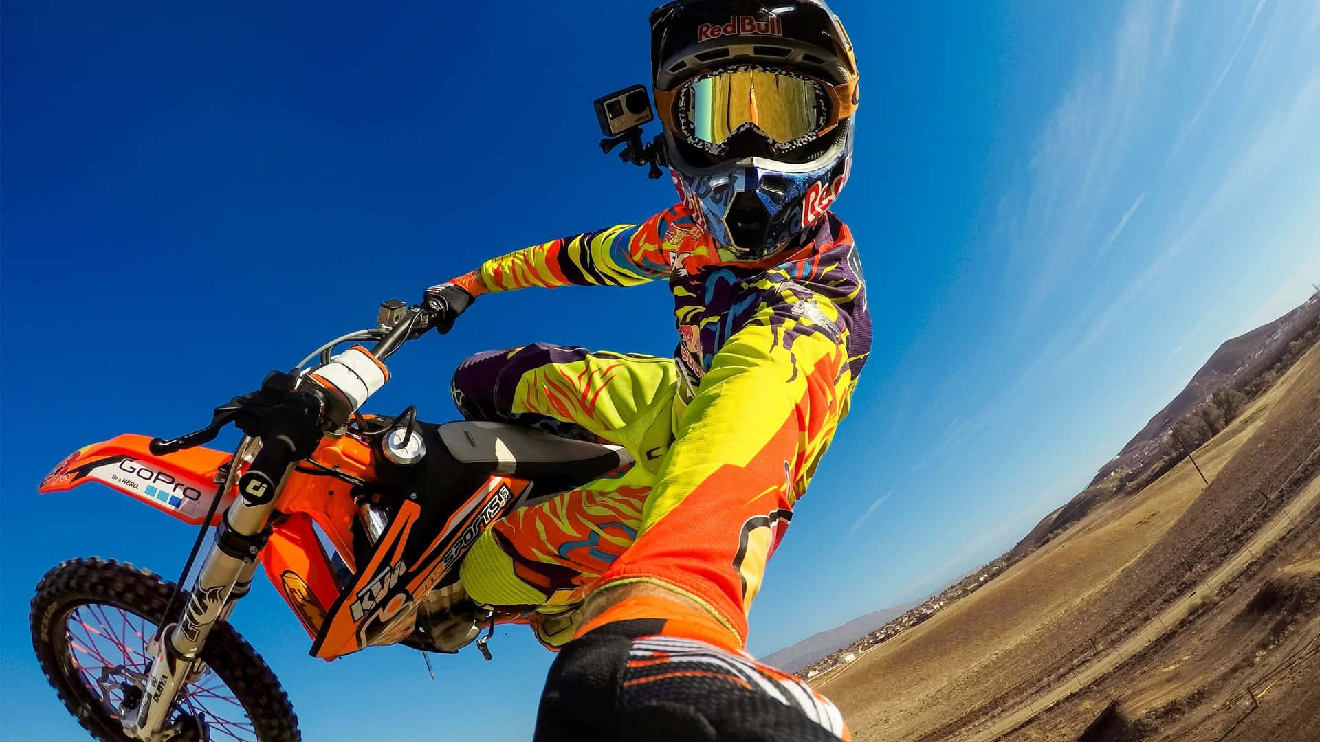Azionedinamica Di Motocross Sulla Pista Di Terra