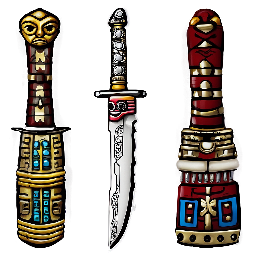 Aztec Ceremonial Knife Png Evo25 PNG