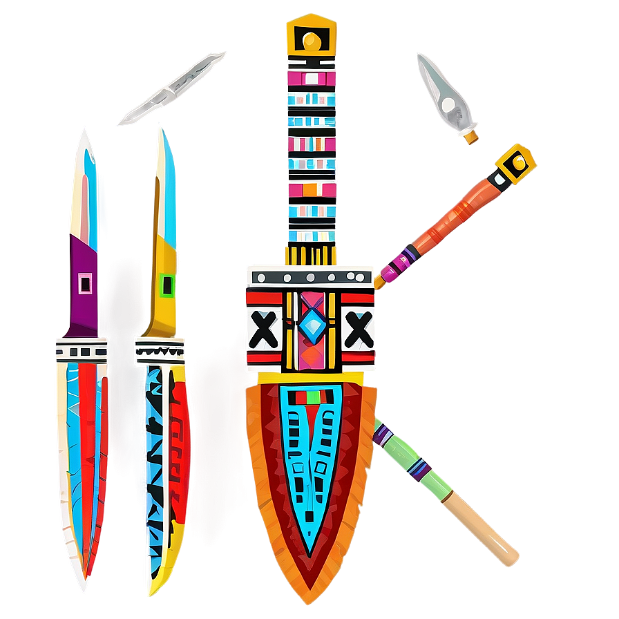 Aztec Ceremonial Knife Png Qhg PNG