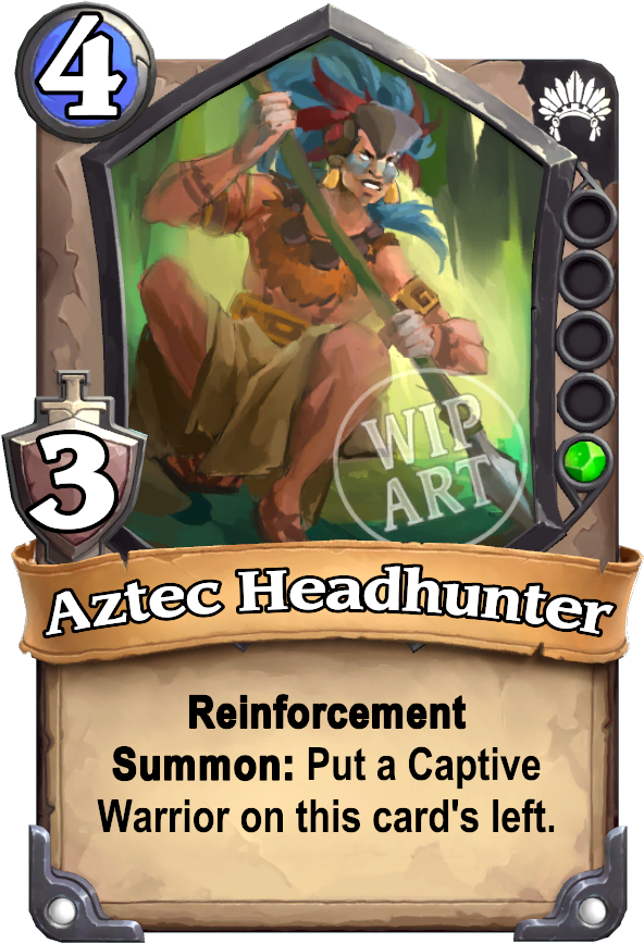 Aztec Headhunter Card Art PNG
