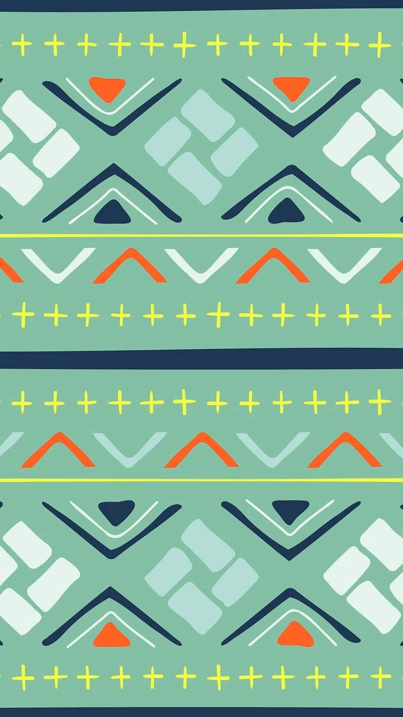 Aztec Pattern Geometric Design Wallpaper