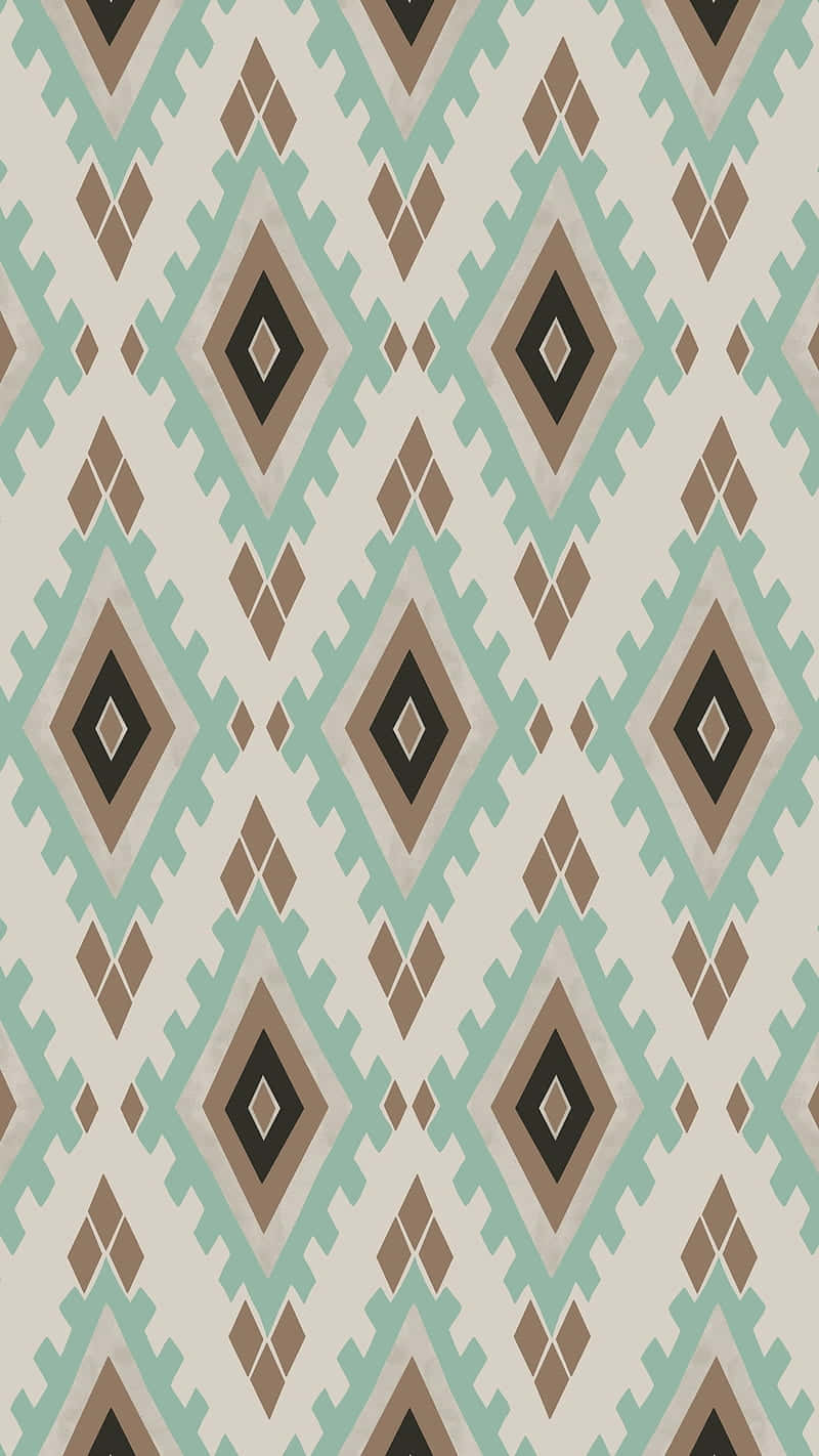 Aztec Pattern Geometric Design Wallpaper