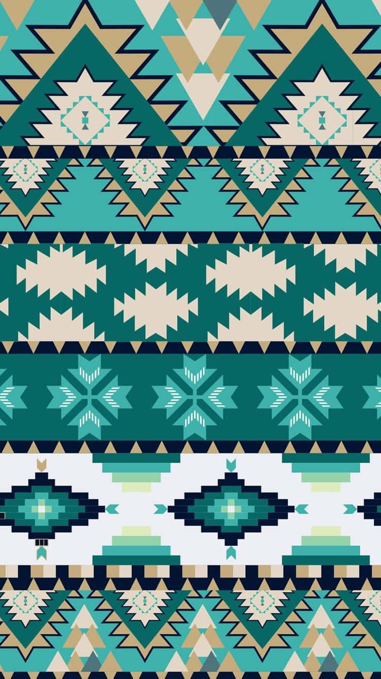 Aztec Pattern Geometric Design Wallpaper