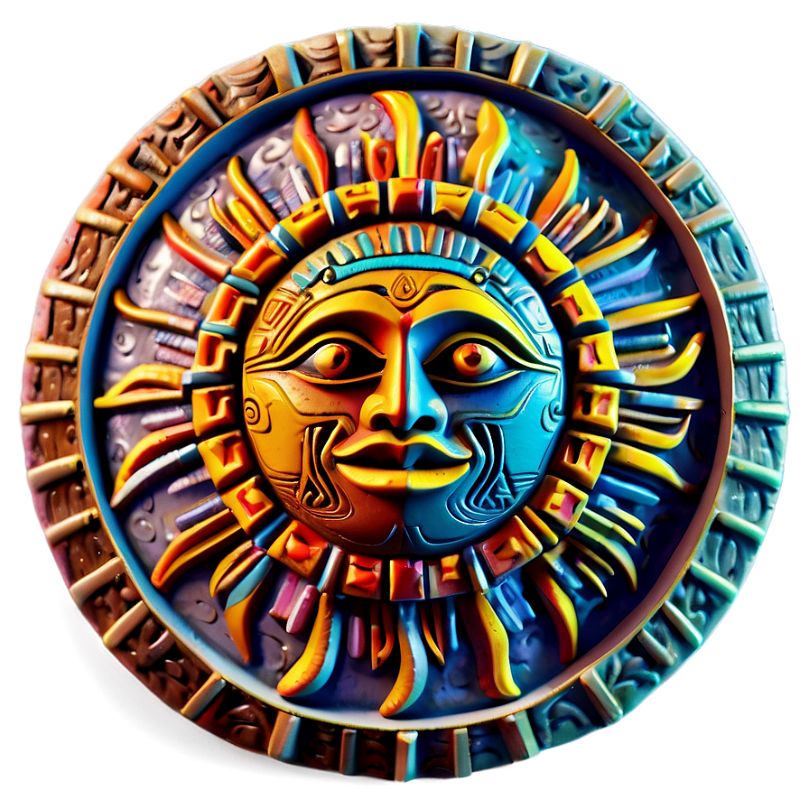 Aztec Sun Stone Png 06202024 PNG