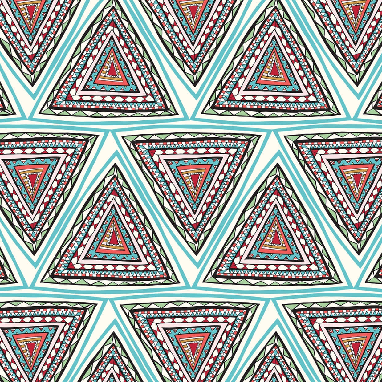 Aztec Triangle Pattern Design Wallpaper