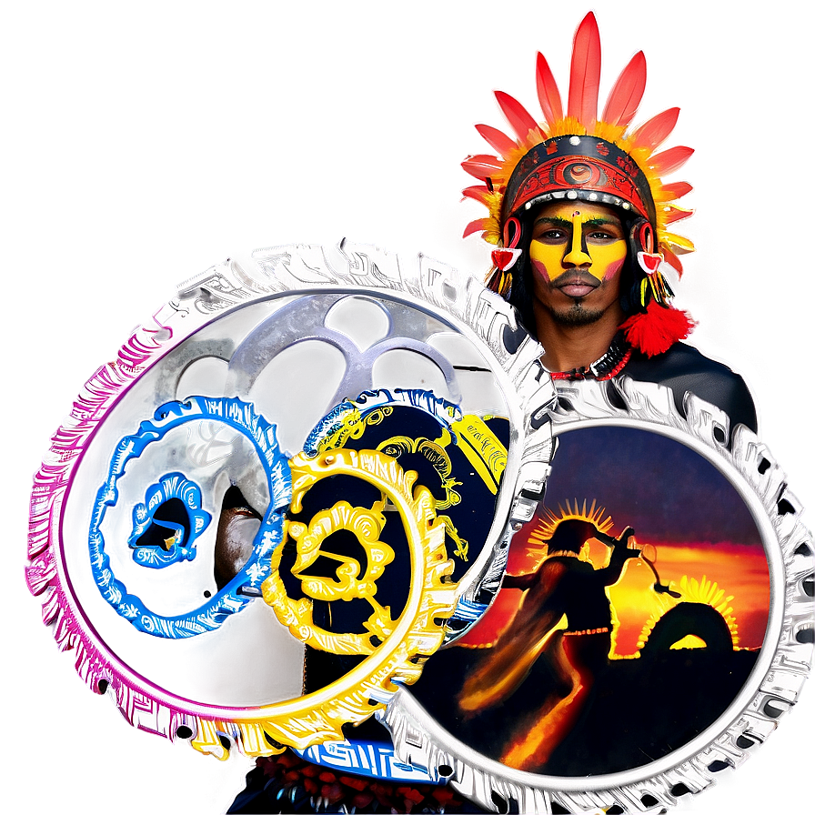 Aztec Warrior And Solar Eclipse Png 13 PNG
