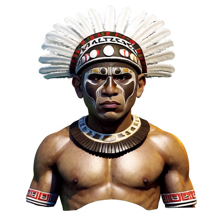 Aztec Warrior In Moonlight Png 10 PNG