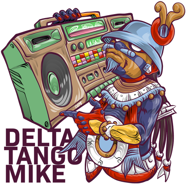 Aztec Warriorwith Boombox PNG