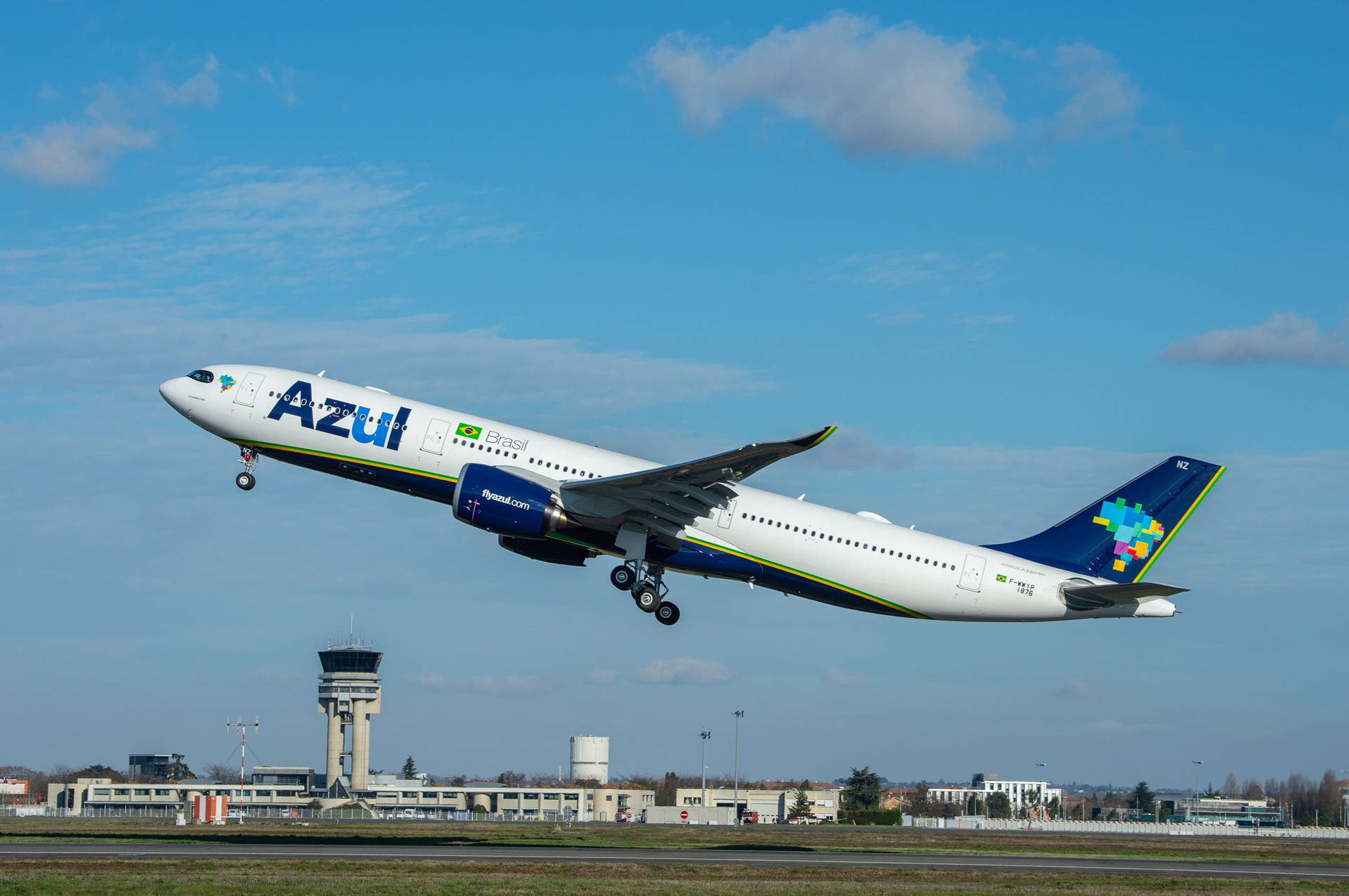 Edificidell'aeroporto Di Azul Airlines. Sfondo