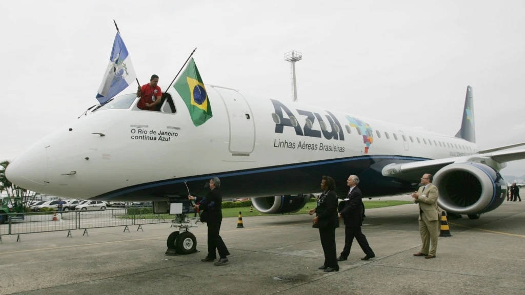 Azul Airlines Flight Over Rio de Janeiro Wallpaper
