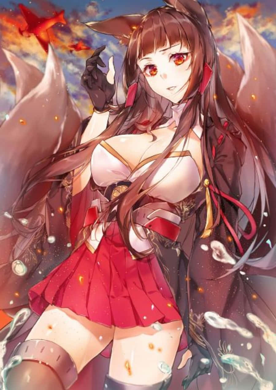 Azur Lane Akagi Toiminnassa Taustakuva