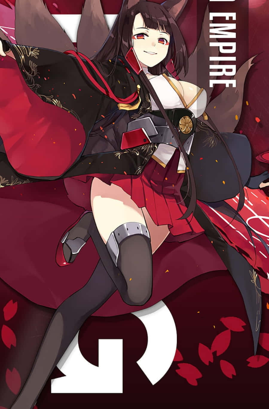 Azur Lane Akagi Täydessä Loistossaan Taustakuva