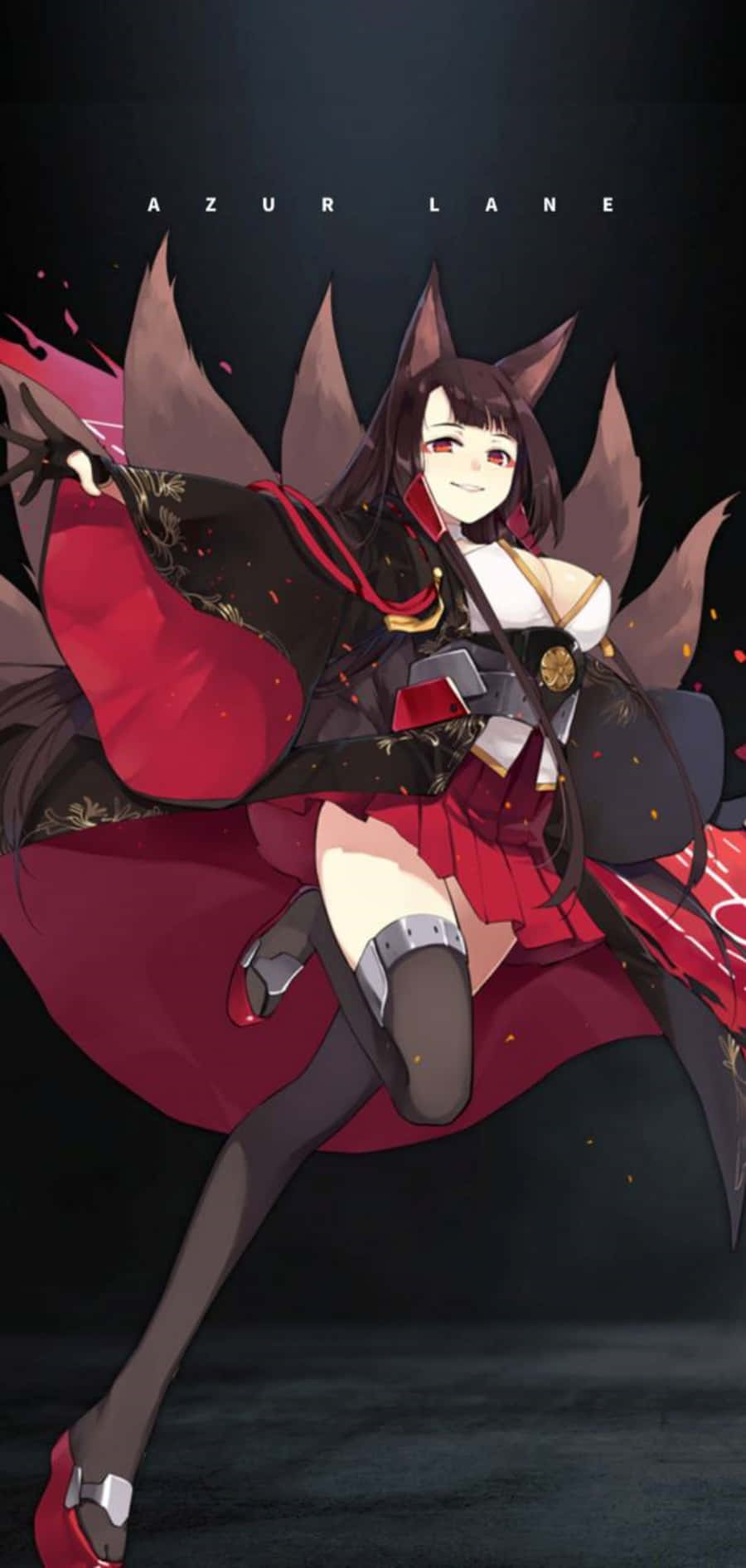 Azur Lane Akagi Vapauttamassa Voimaa Taustakuva