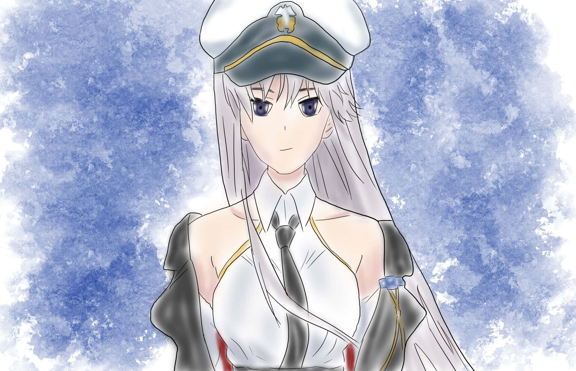 A Female Anime Character In A Hat And Uniform