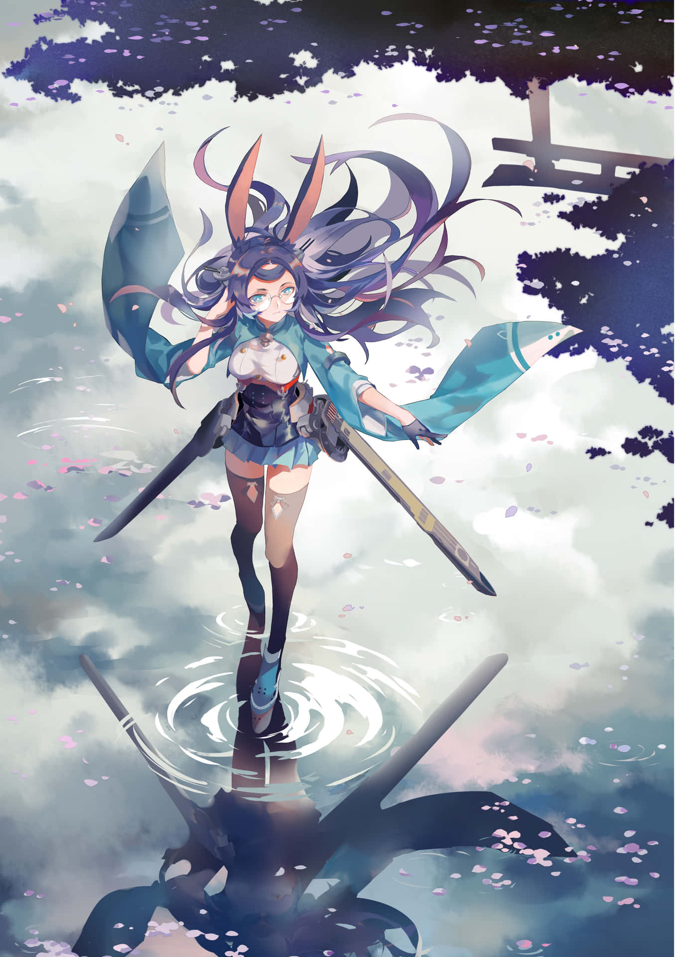 Azur Lane Souryuu Elegante Houding Achtergrond