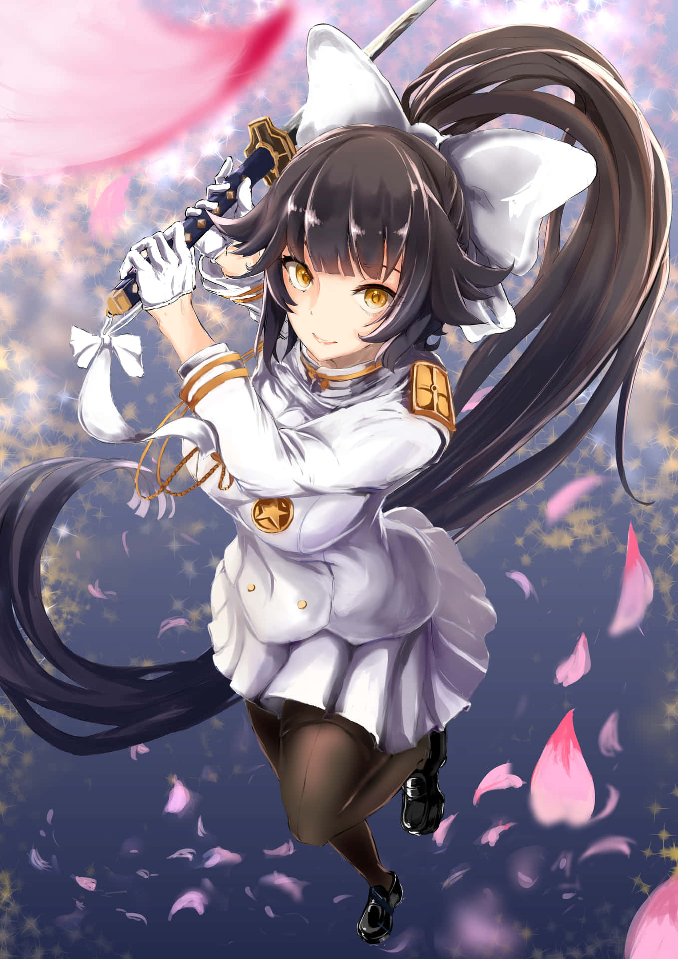 Azur Lane Takao - A Beautiful, Strong, And Determined Warrior At Sea. Wallpaper