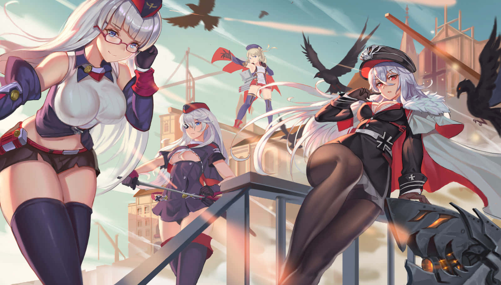 Z23 Azur Lane Dalam Berbagai Pose Wallpaper