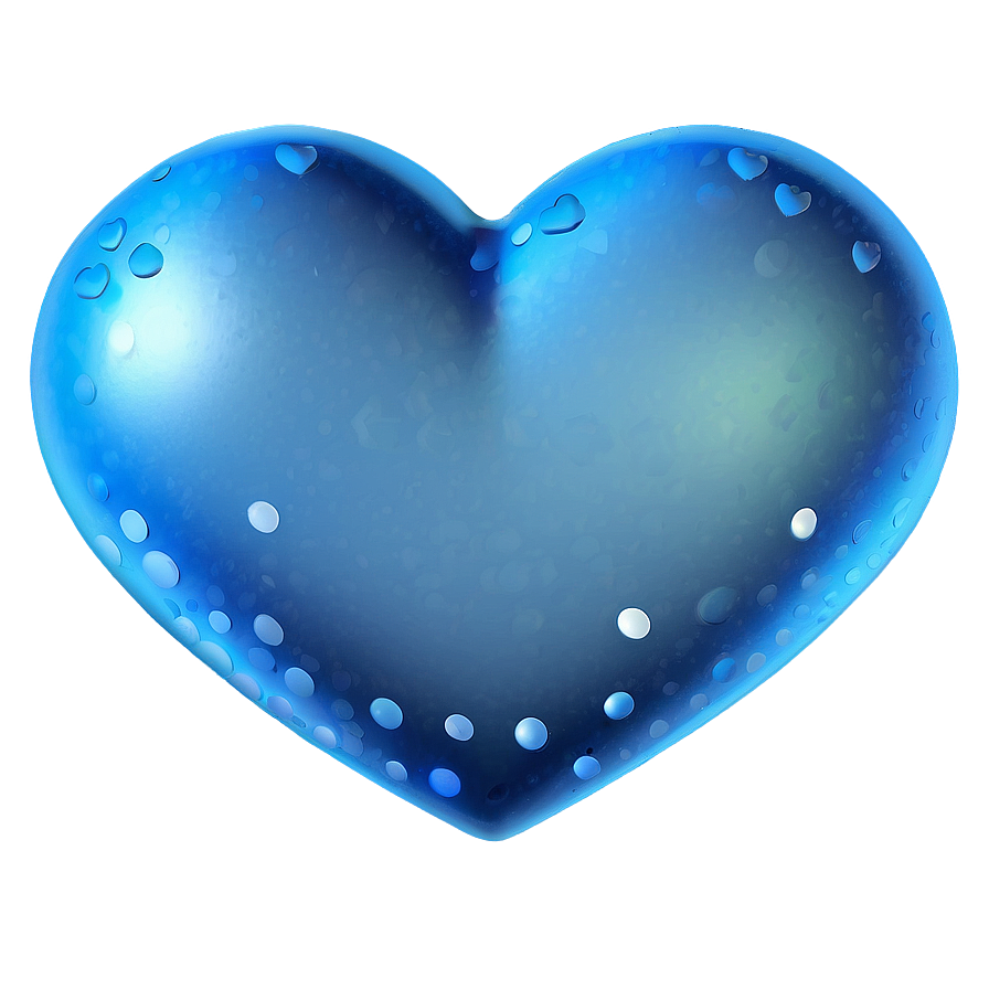 Azure Blue Heart Emoji Png 10 PNG