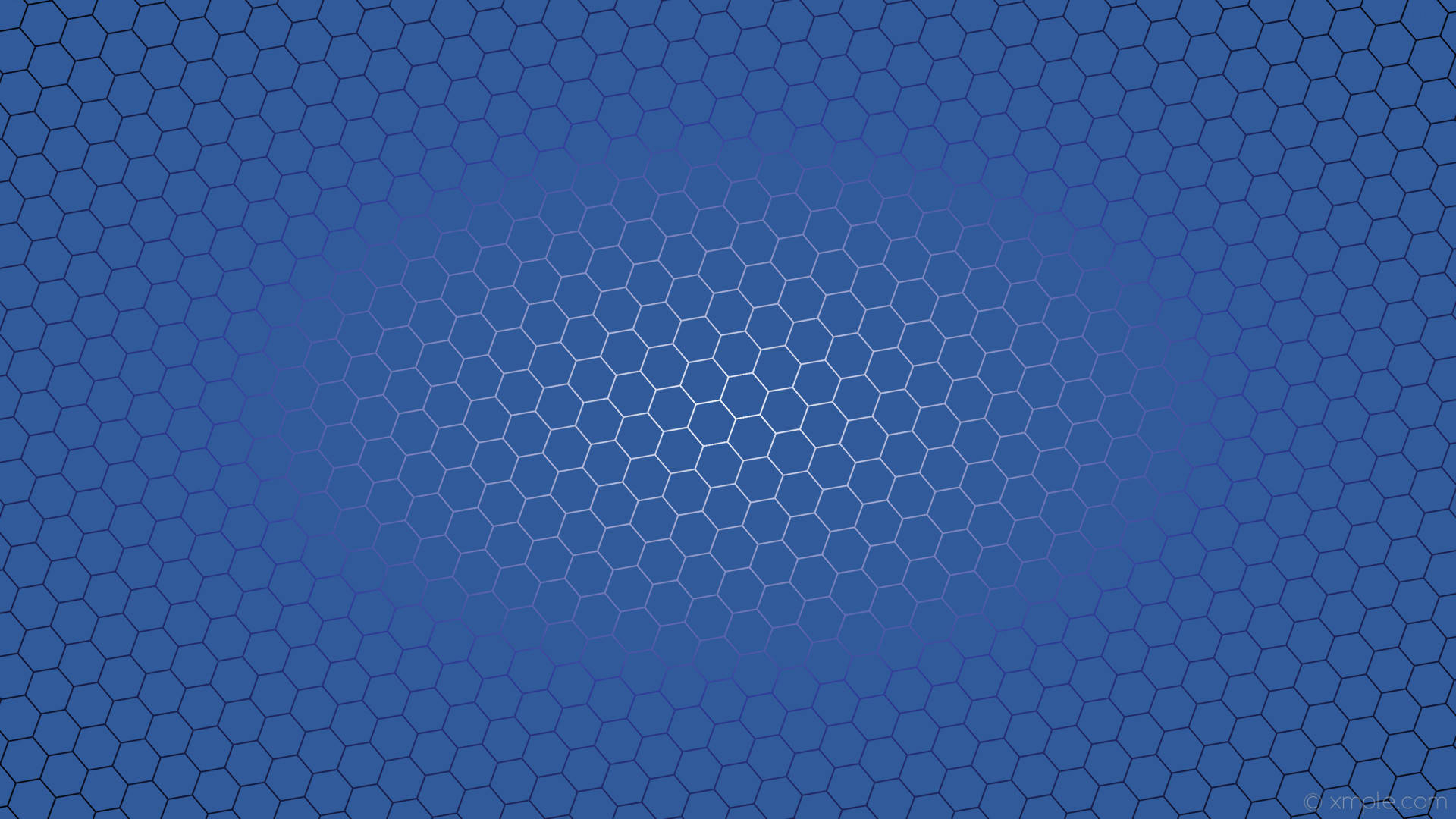 Azure Sekskant Med Glødende Oval Form Wallpaper