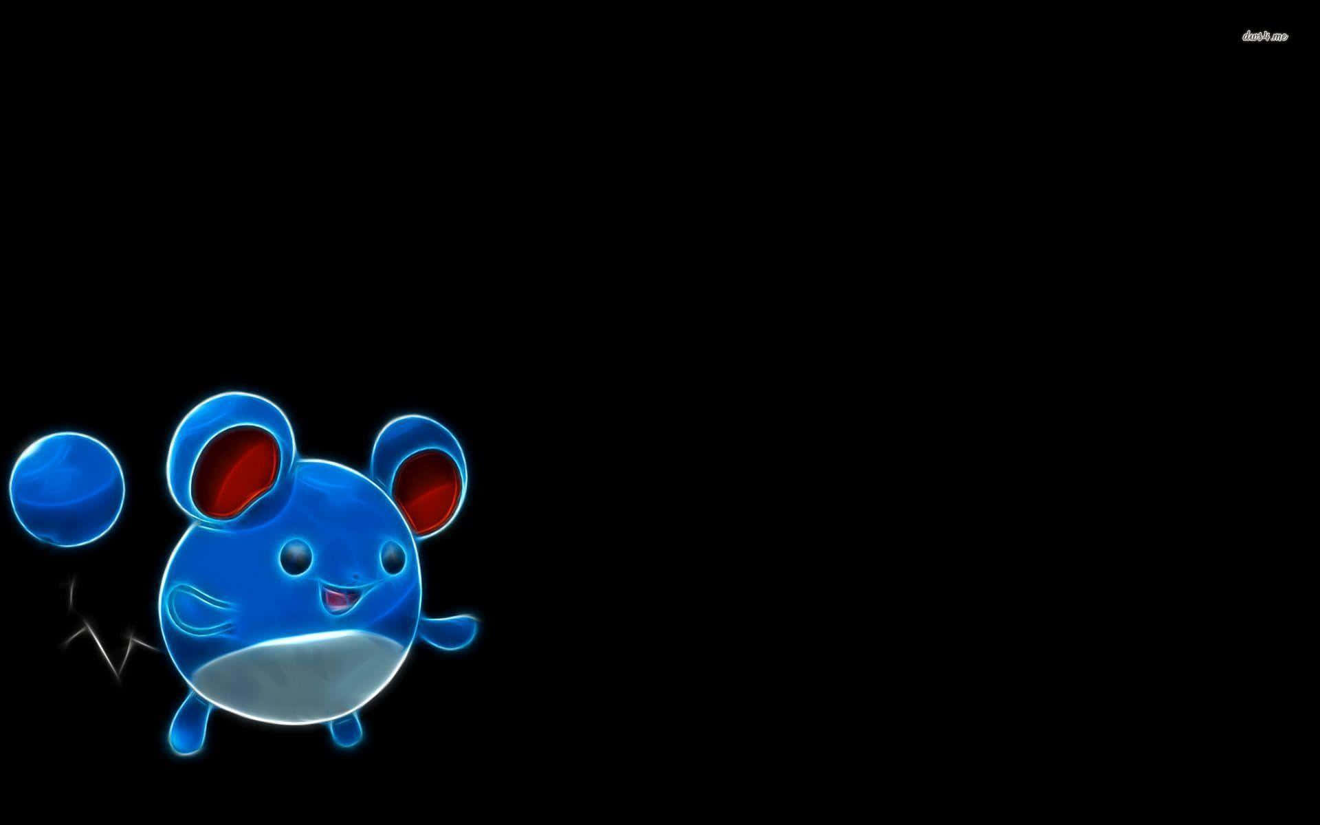 Azurill - The Polka Dot Pokémon In A Playful Mood. Enjoy A Glimpse Of The Cuteness Through This Hd Image. Wallpaper