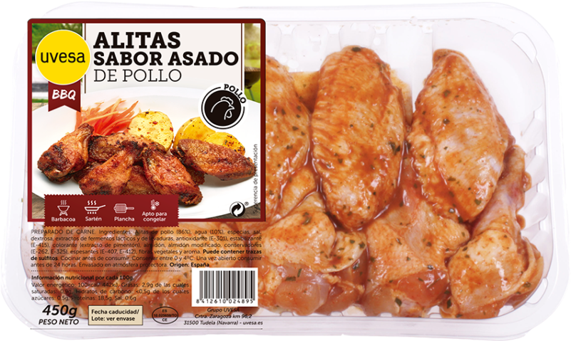 B B Q Flavored Chicken Wings Packaging PNG