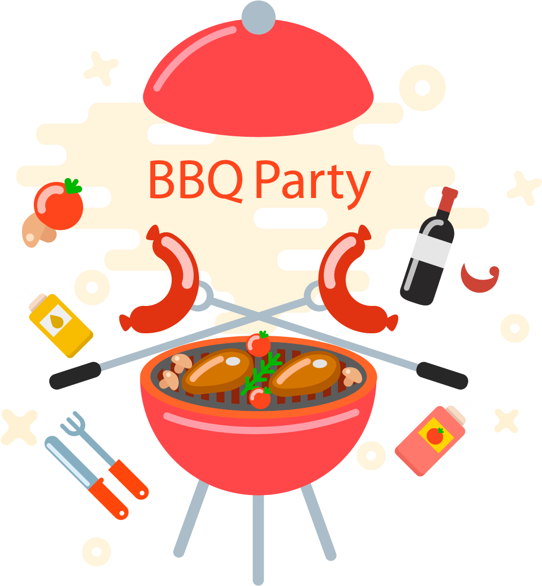 Download B B Q Party Invitation Graphic | Wallpapers.com