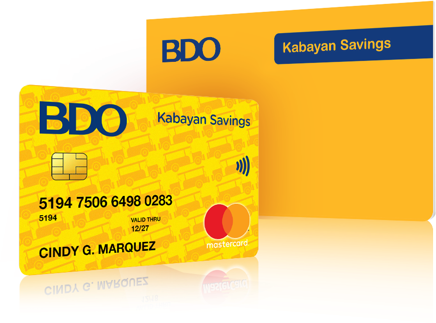 B D O Kabayan Savings A T M Card PNG