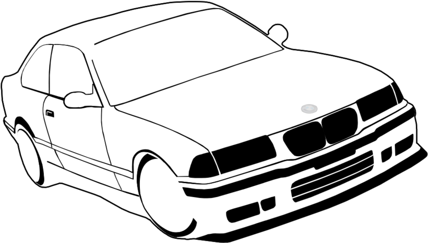 B M W Car Line Art PNG