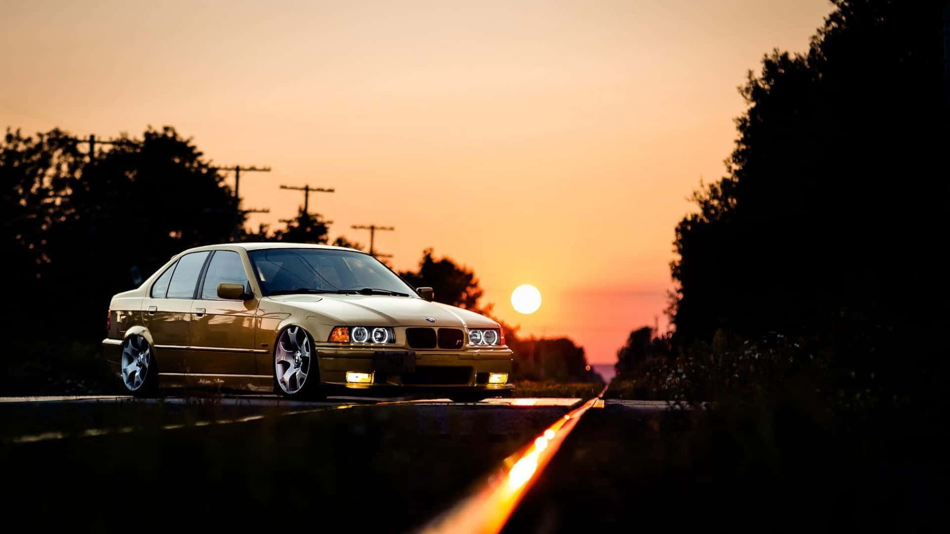 B M W E36 Sunset Drive Wallpaper