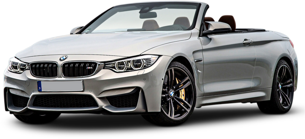 B M W M4 Convertible Silver PNG