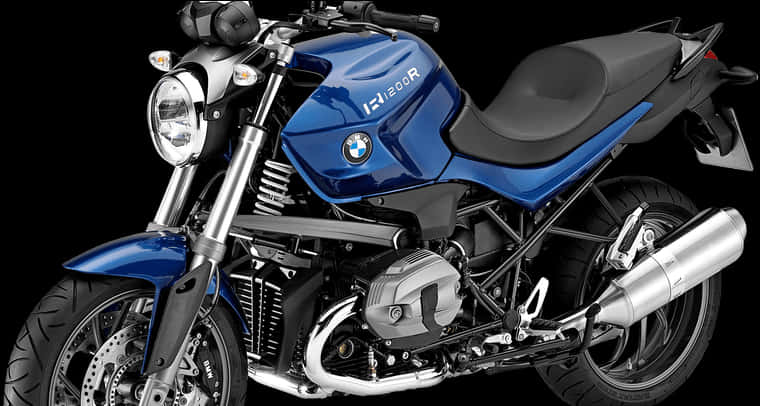 B M W R1200 R Blue Motorcycle H D PNG