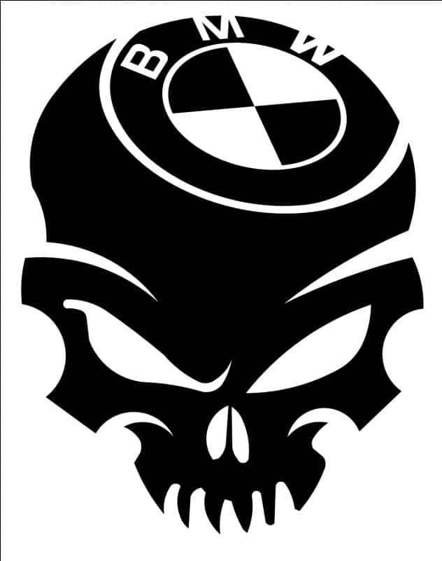 B M W Skull Logo Design PNG