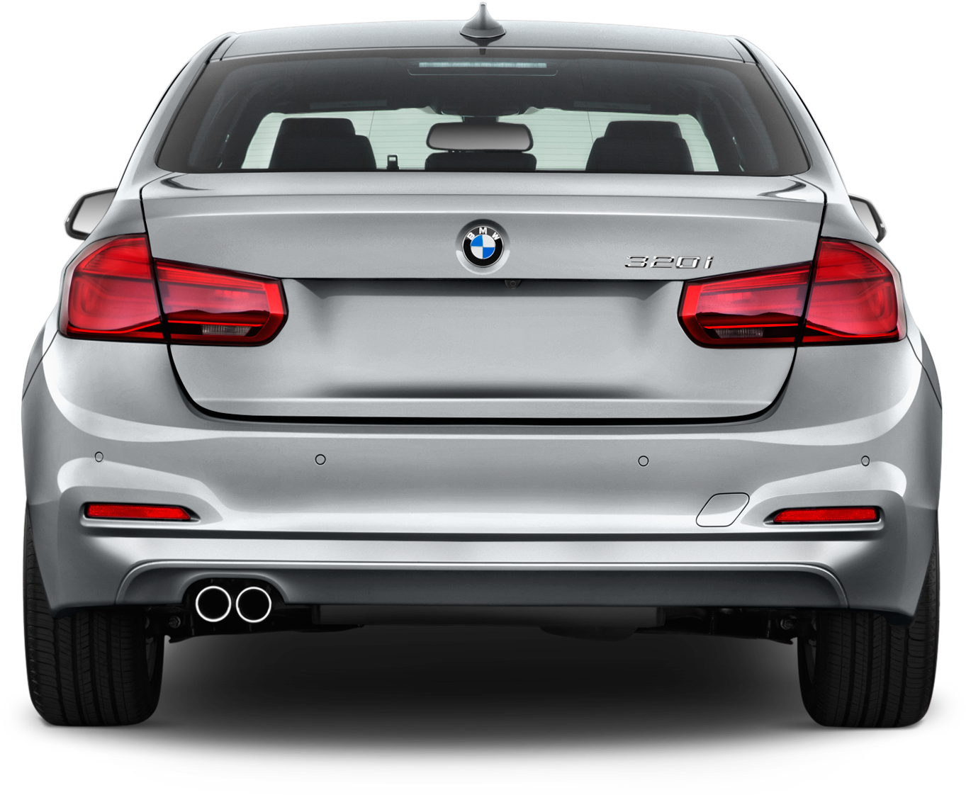 B M W320i Rear View Silver PNG