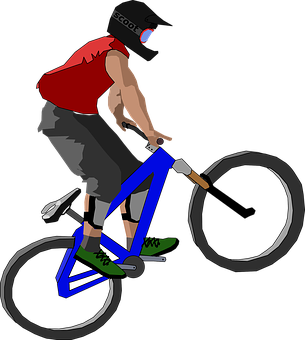 B M X Biker Vector Illustration PNG