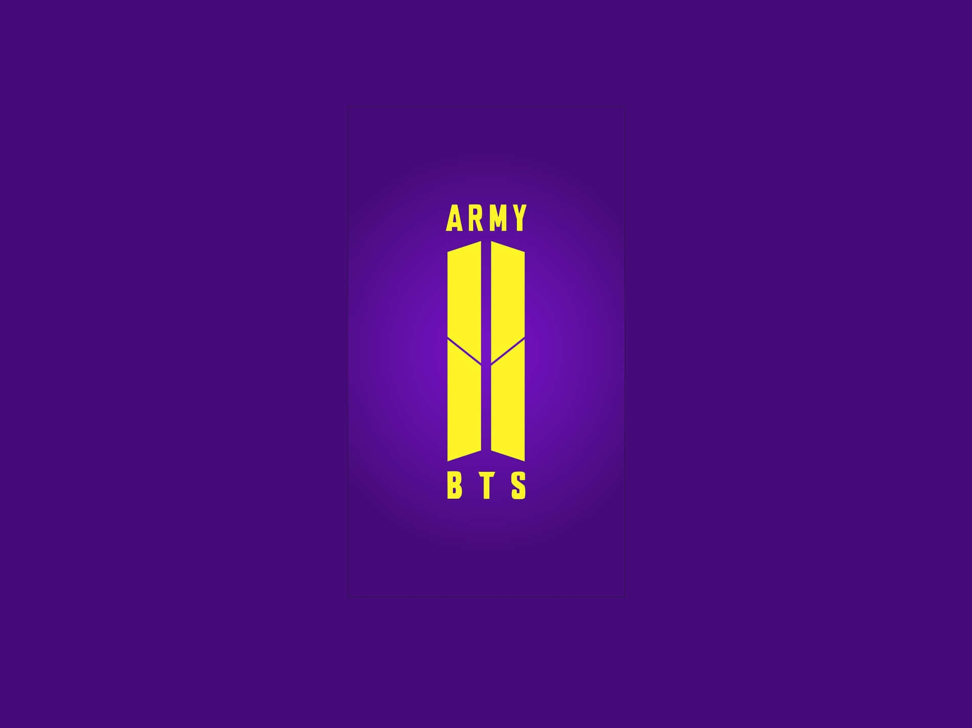 B T S A R M Y Logo Purple Background Wallpaper