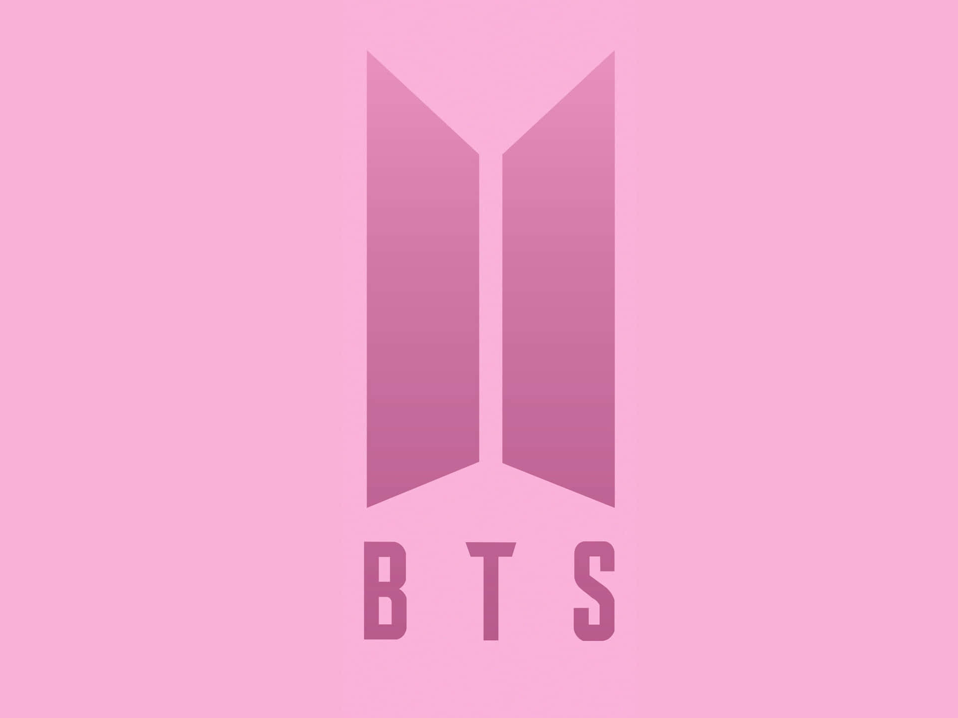 B T S Logo Pink Background Wallpaper