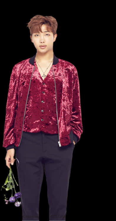 B T S Memberin Red Velvet Jacket PNG