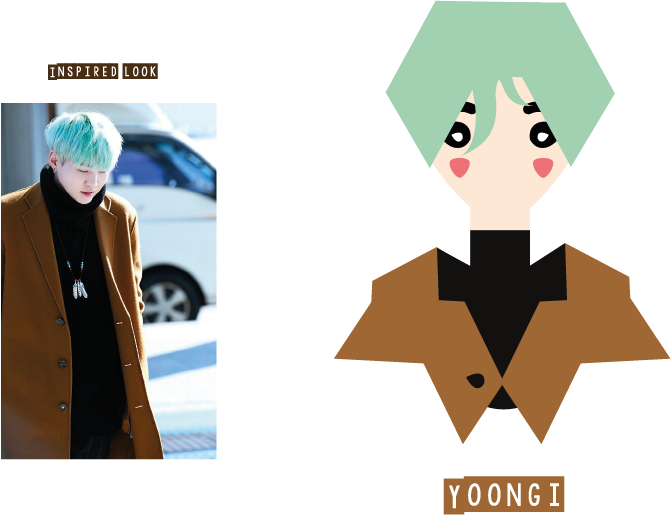 B T S Yoongi Chibi Inspired Look PNG