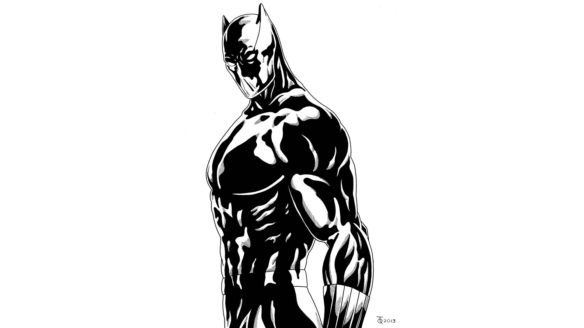 B&w Black Panther 4k Ultra Hd Dark Art Background