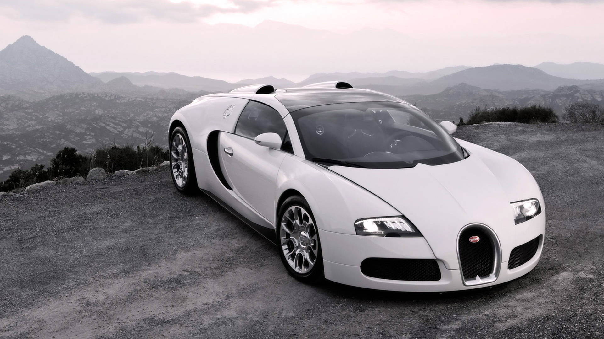 Svartvitsnygg Bugatti Veyron Wallpaper