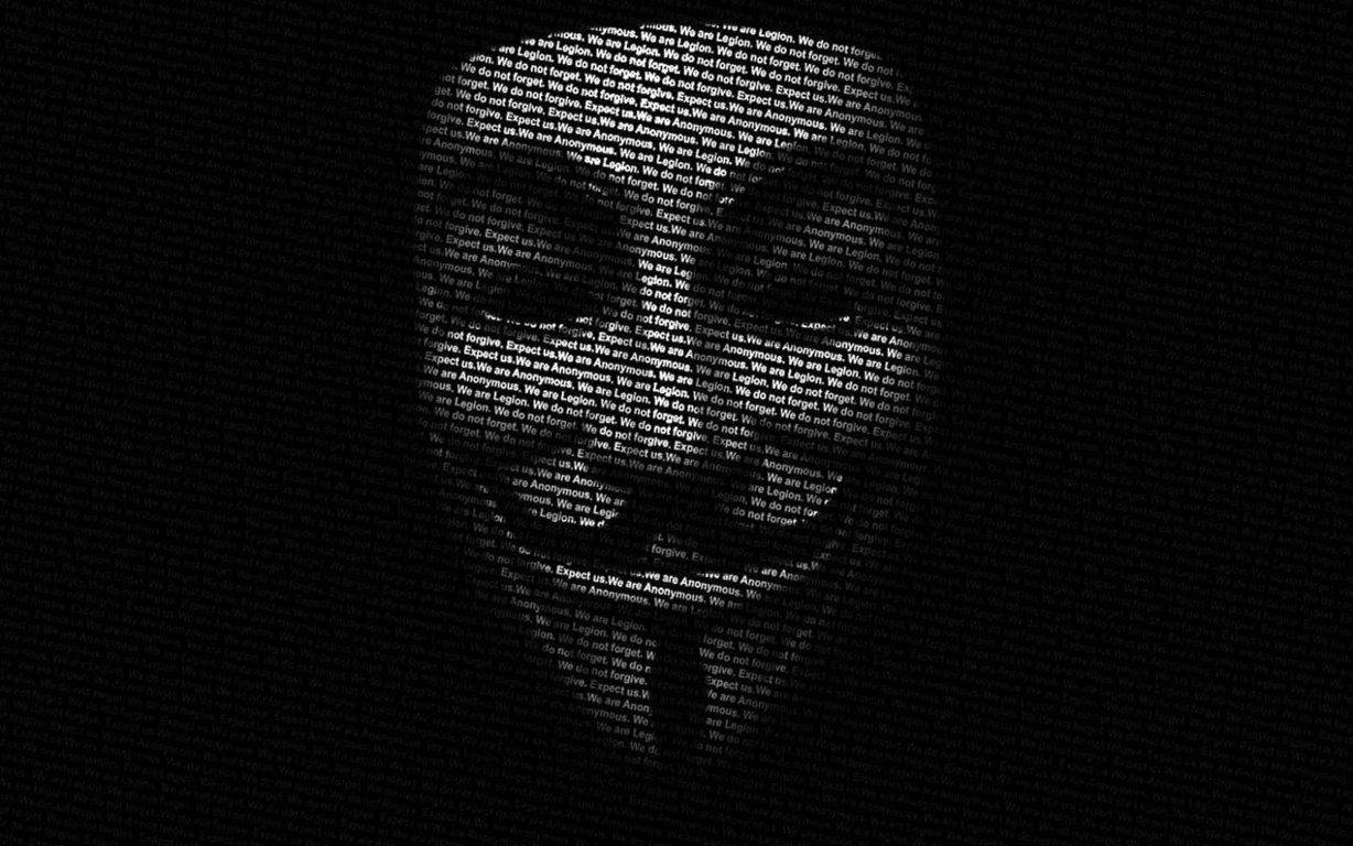 Svartvitfawkes-mask Hacker 3d. Wallpaper