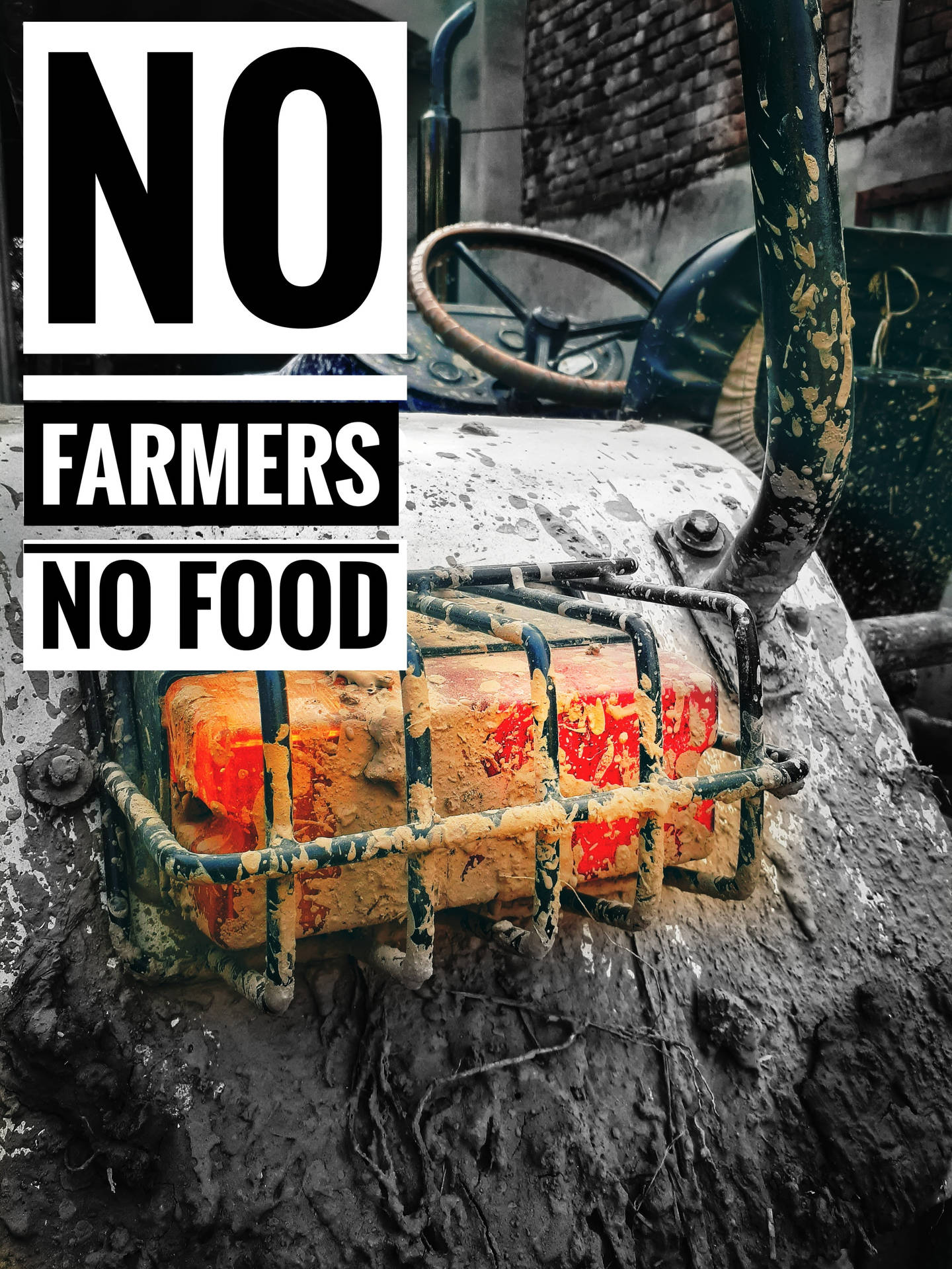 B&w No Farmers No Food Quote