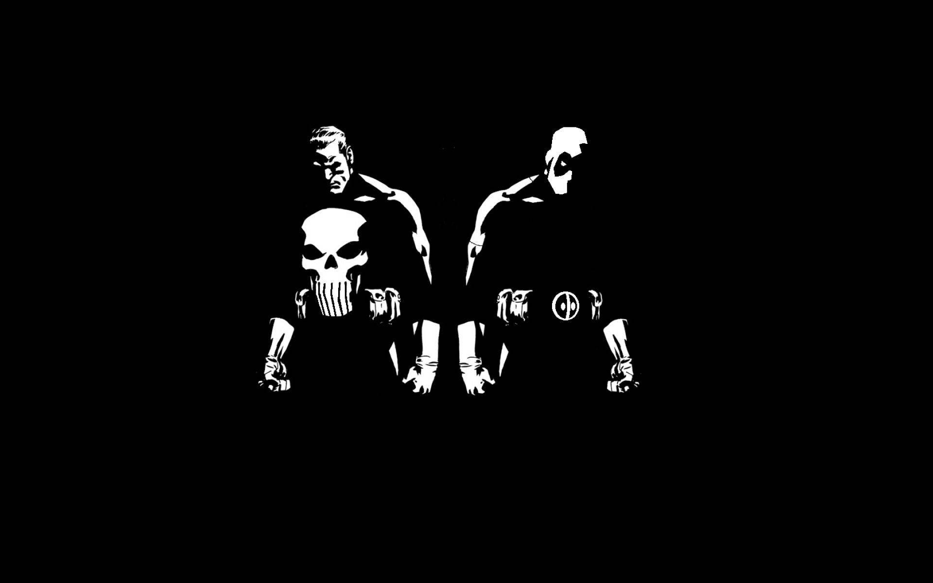 B&w Punisher Marvel Nerd Wallpaper
