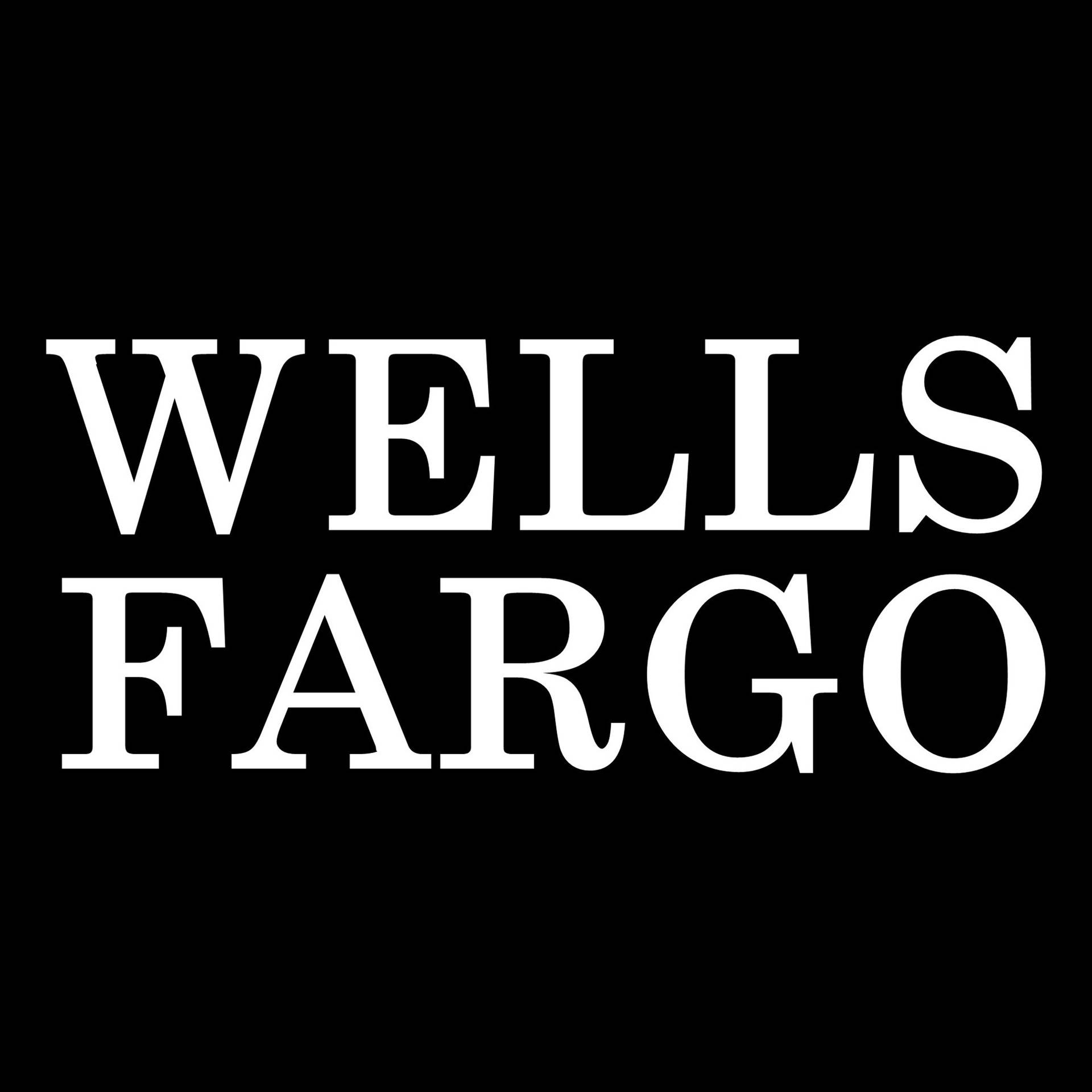 Schwarzweiß Wells Fargo Logo Wallpaper