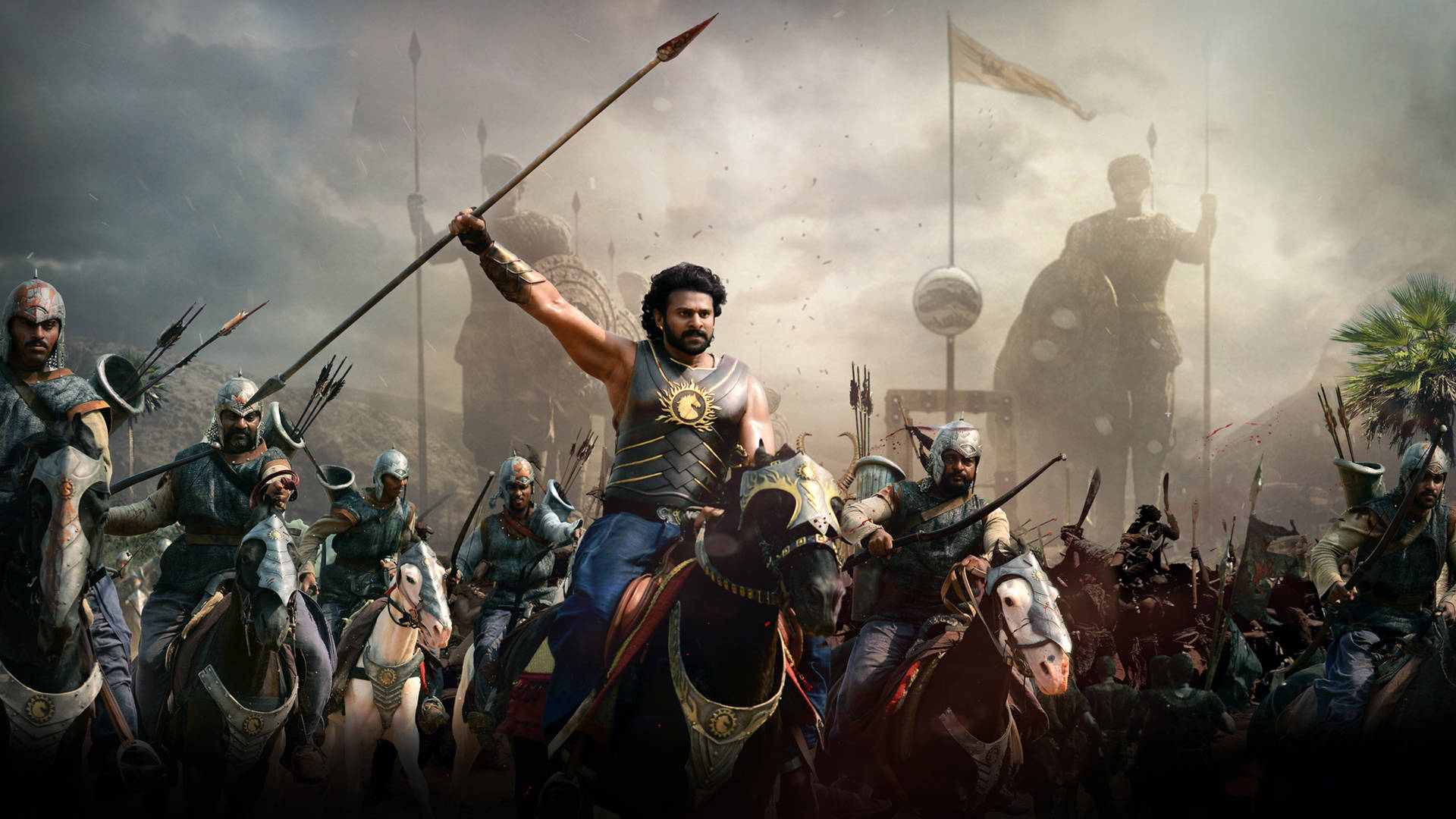Download Baahubali Prabhas Hd Battle Scene Wallpaper 