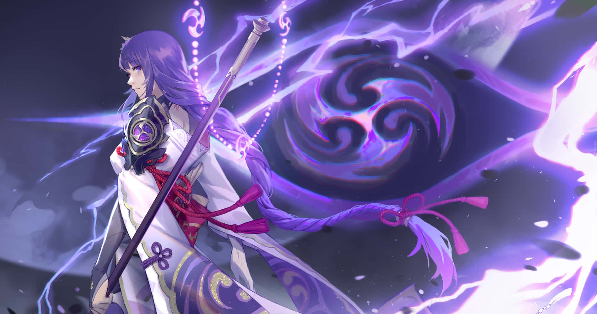 The Accursed Lord of the Storms, Baal in Genshin Impact Wallpaper