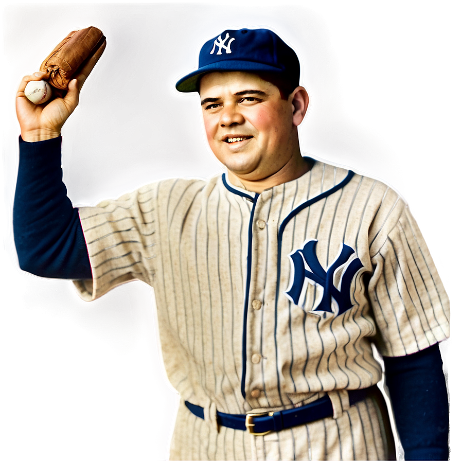 Babe Ruth Baseball Card Png 80 PNG