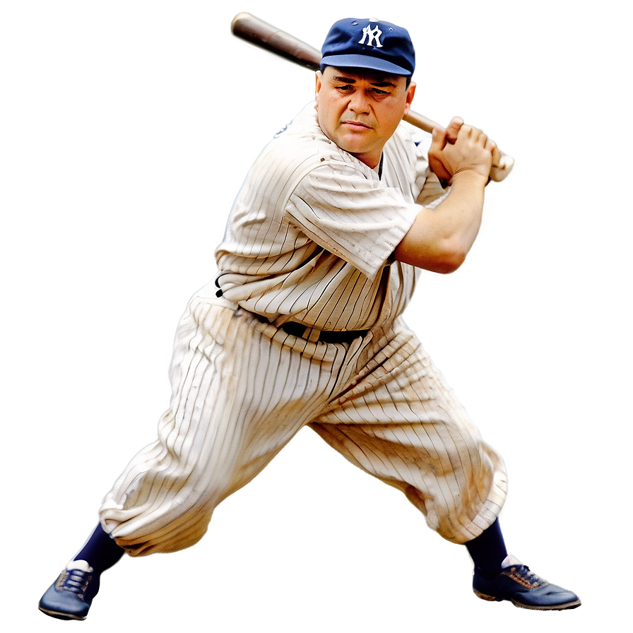 Babe Ruth Batting Stance Png Ira PNG